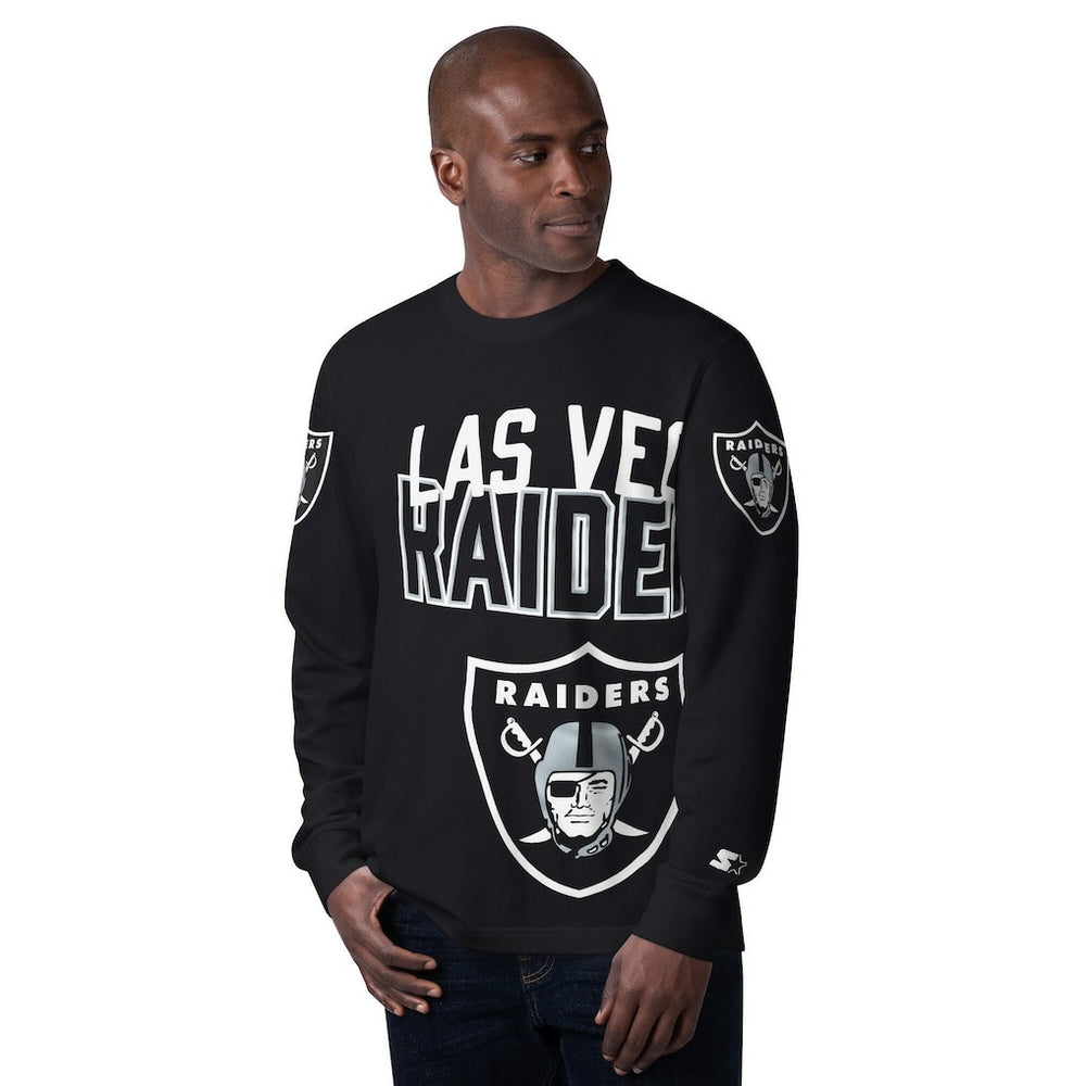 Las Vegas Raiders Starter Clutch Hit Long Sleeve T-Shirt - Black T-shirts