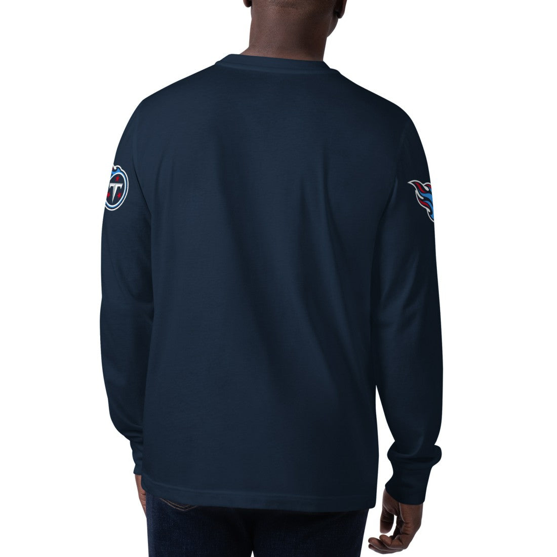 Tennessee Titans Starter Clutch Hit Long Sleeve T-Shirt - Navy T-shirts