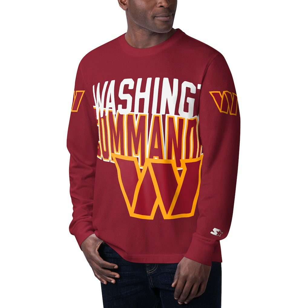 Washington Commanders Starter Clutch Hit Long Sleeve T-Shirt - Burgundy T-shirts