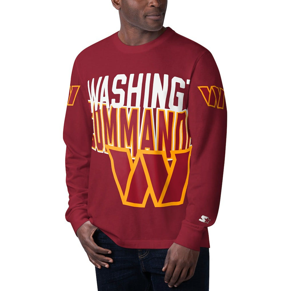 Washington Commanders Starter Clutch Hit Long Sleeve T-Shirt - Burgundy T-shirts