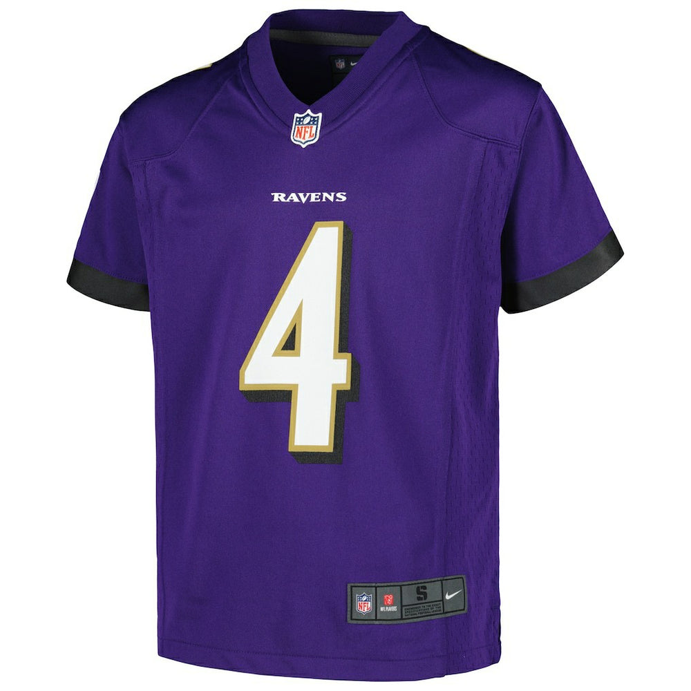 Zay Flowers Baltimore Ravens Youth Game Jersey - Purple Jerseys