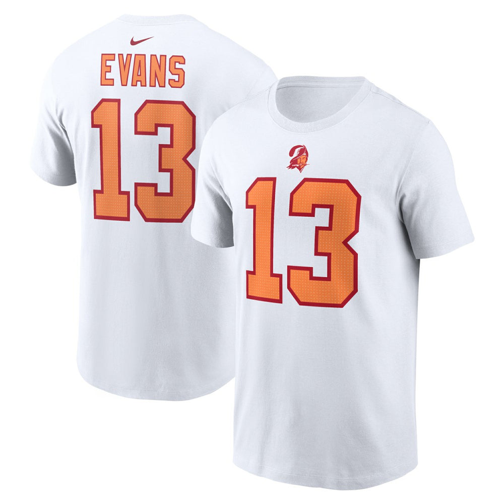 Mike Evans '76 Tampa Bay Buccaneers 50th Season Name & Number T-Shirt - White T-shirts