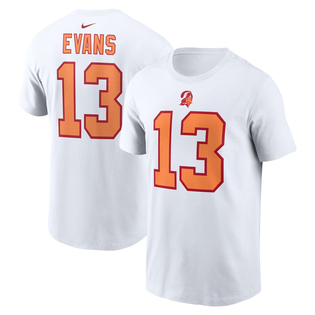 Mike Evans '76 Tampa Bay Buccaneers 50th Season Name & Number T-Shirt - White T-shirts