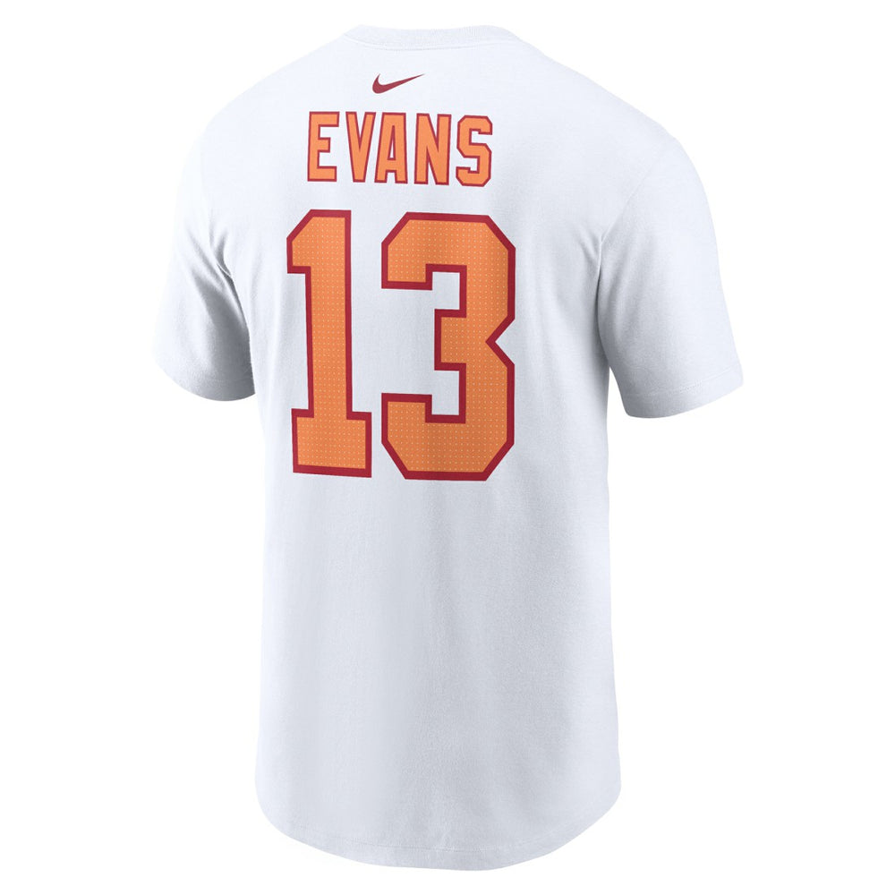 Mike Evans '76 Tampa Bay Buccaneers 50th Season Name & Number T-Shirt - White T-shirts