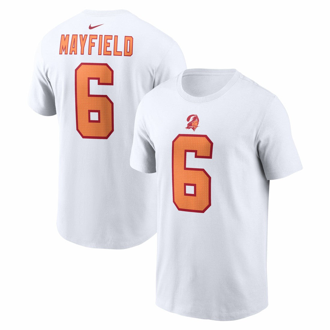 Baker Mayfield '76 Tampa Bay Buccaneers 50th Season Name & Number T-Shirt - White T-shirts