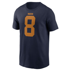 Josh Jacobs Green Bay Packers Player Name & Number T-Shirt - Navy T-shirts