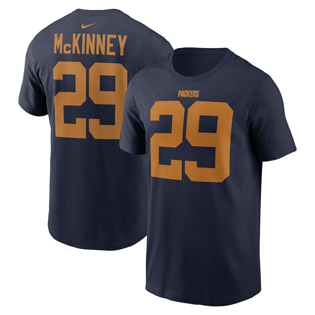 Xavier McKinney Green Bay Packers The 1923 Classic Name & Number T-Shirt - Navy T-shirts