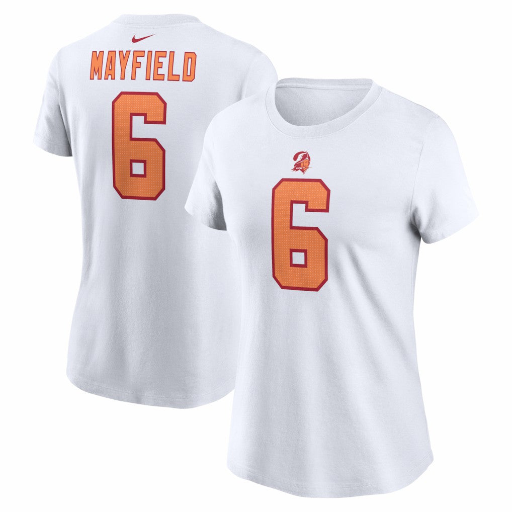 Baker Mayfield Tampa Bay Buccaneers Women's Name & Number T-Shirt - White T-shirts
