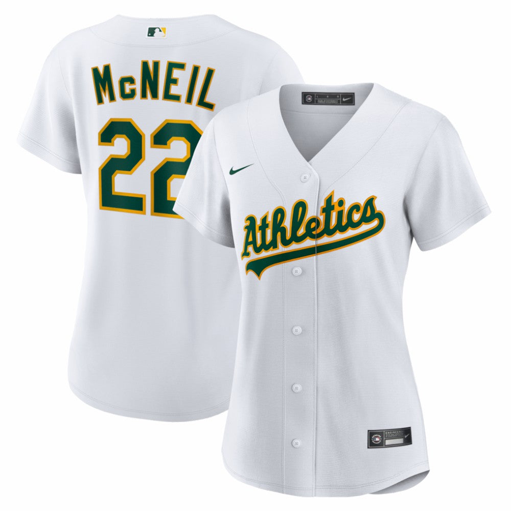 Jeff McNeil Athletics Nike Women's Home Replica Jersey - White Jerseys