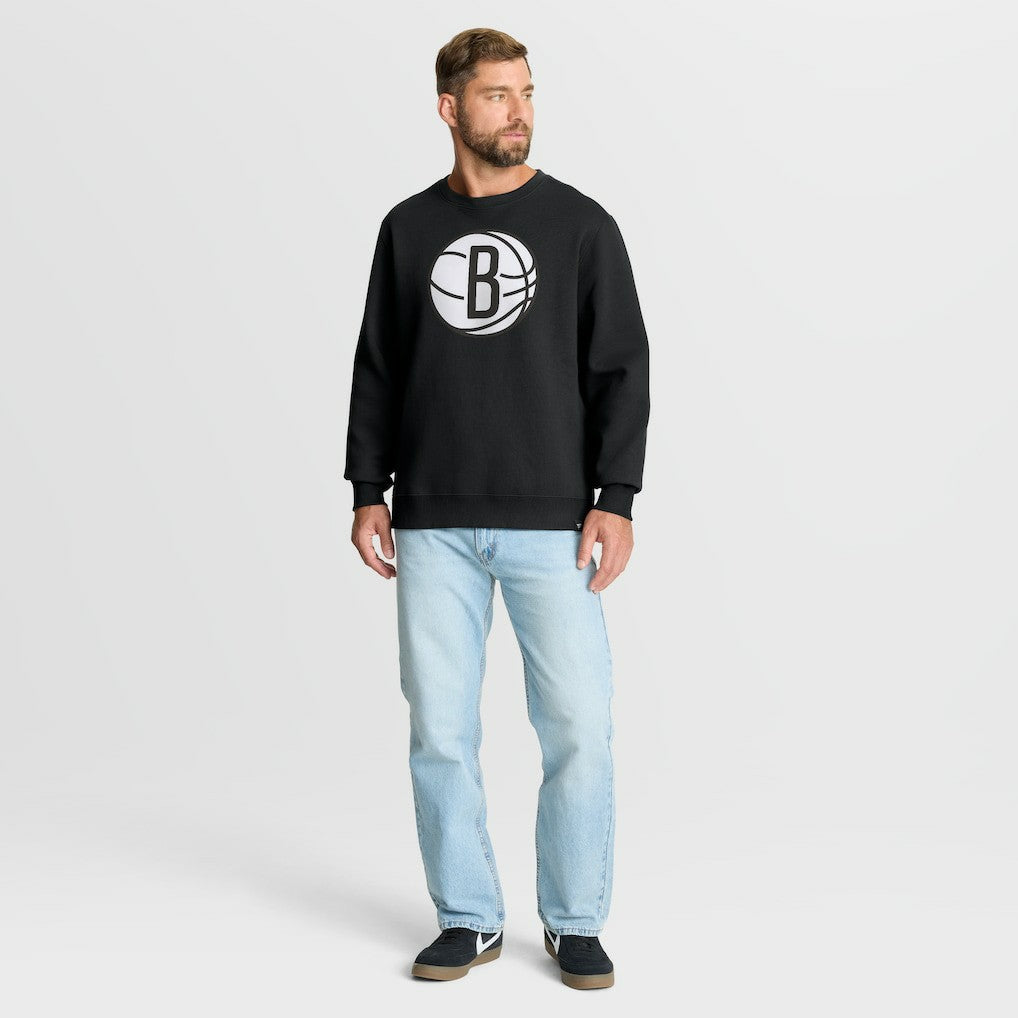 Brooklyn Nets Essential Legacy Sweatshirt Black - Fanatics