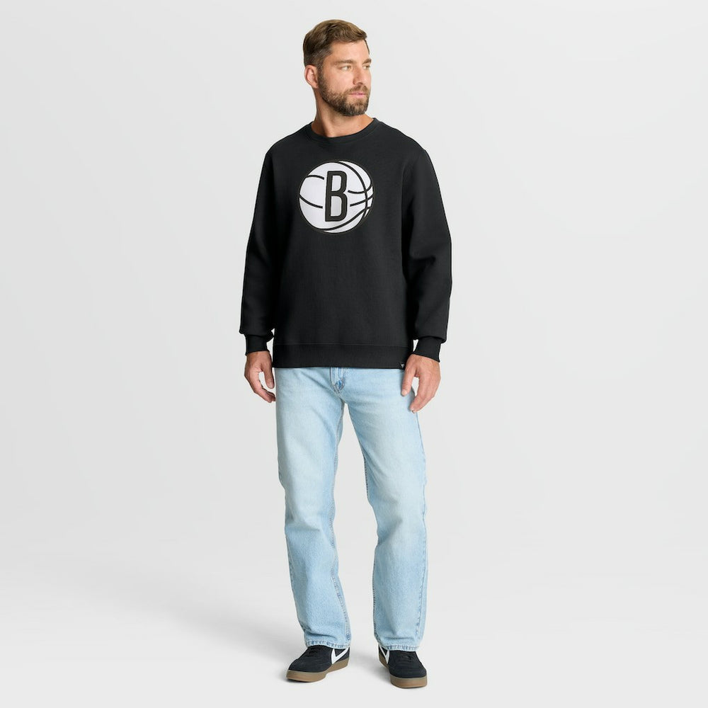 Brooklyn Nets Essential Legacy Sweatshirt Black - Fanatics