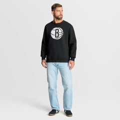 Brooklyn Nets Essential Legacy Sweatshirt Black - Fanatics