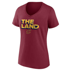 Cleveland Cavaliers Women's Hometown Collection The Land V-Neck T-Shirt Wine outlet