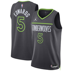 Anthony Edwards Minnesota Timberwolves Jordan Brand Unisex Swingman Jersey Statement Edition Charcoal