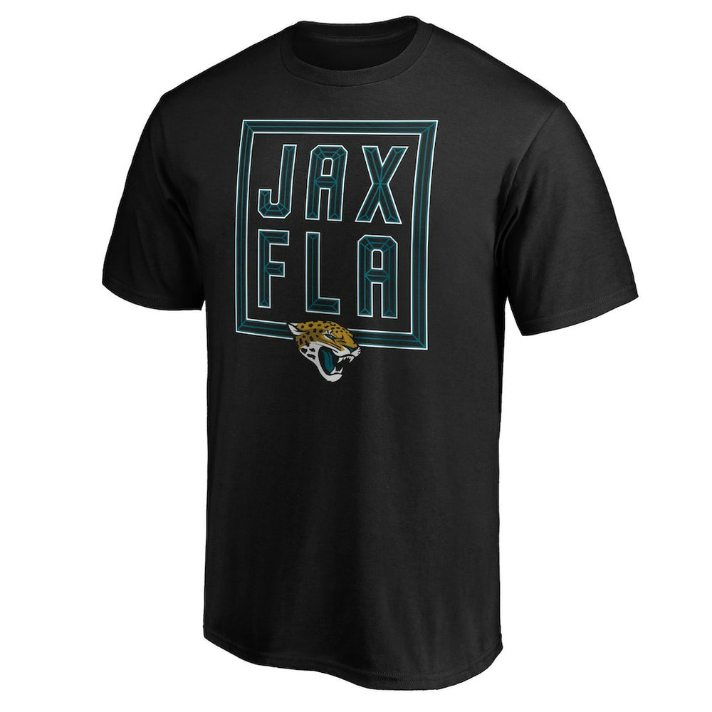 Jacksonville Jaguars Hometown Collection Initial Outline T-Shirt - Black T-shirts