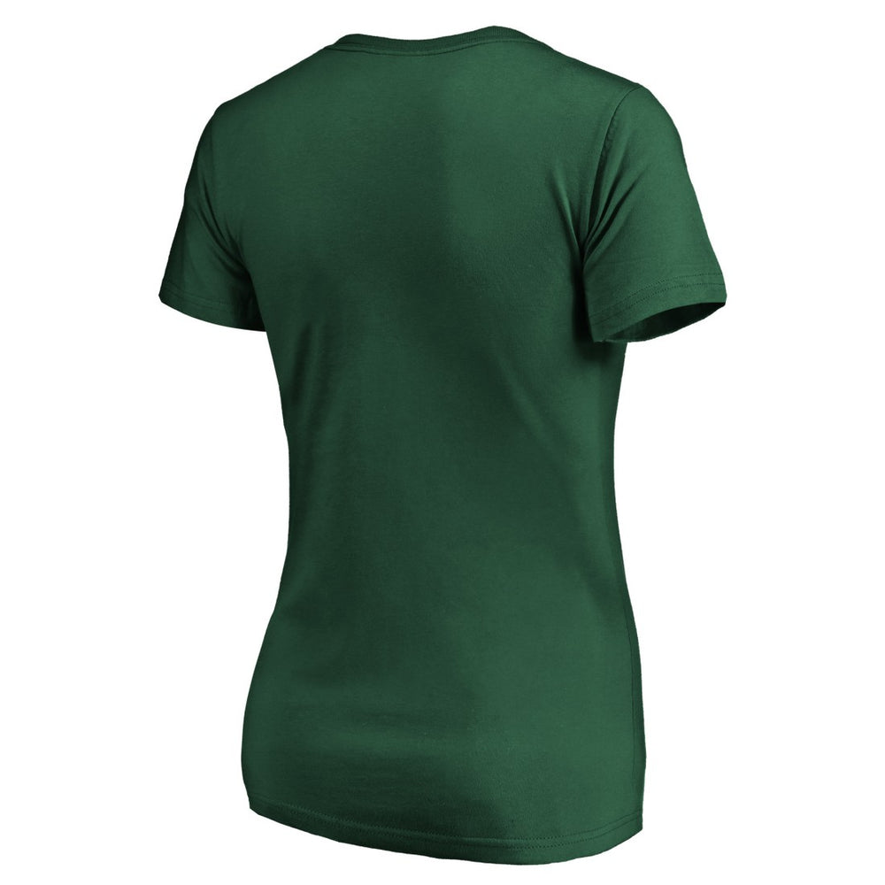 Green Bay Packers Women's Script V-Neck T-Shirt - Green T-shirts