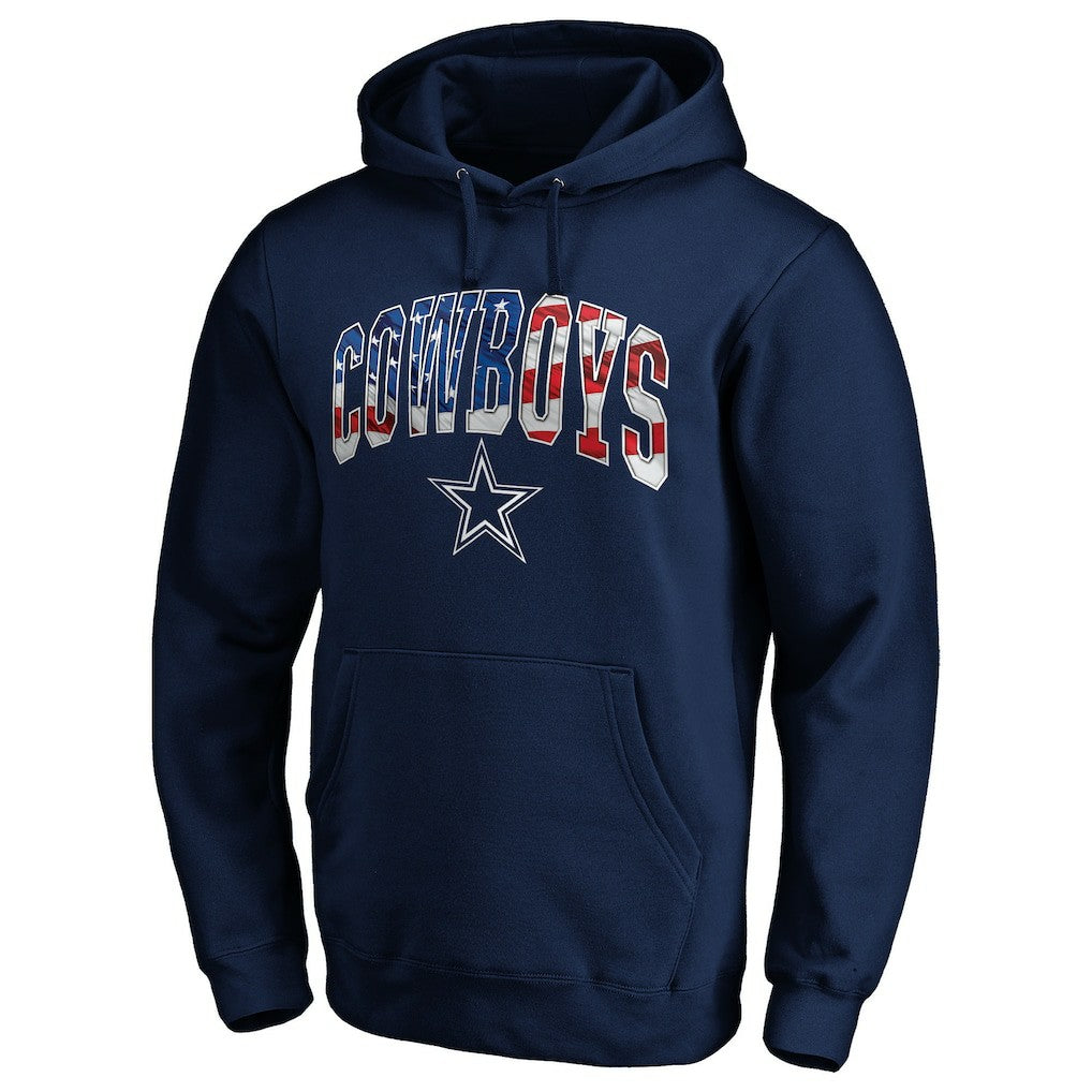 Dallas Cowboys Banner Wave Pullover Hoodie - Navy Hoodies