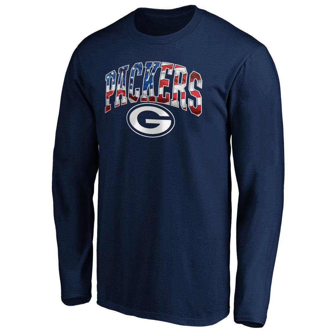 Green Bay Packers Banner Wave Long Sleeve T-Shirt - Navy T-shirts