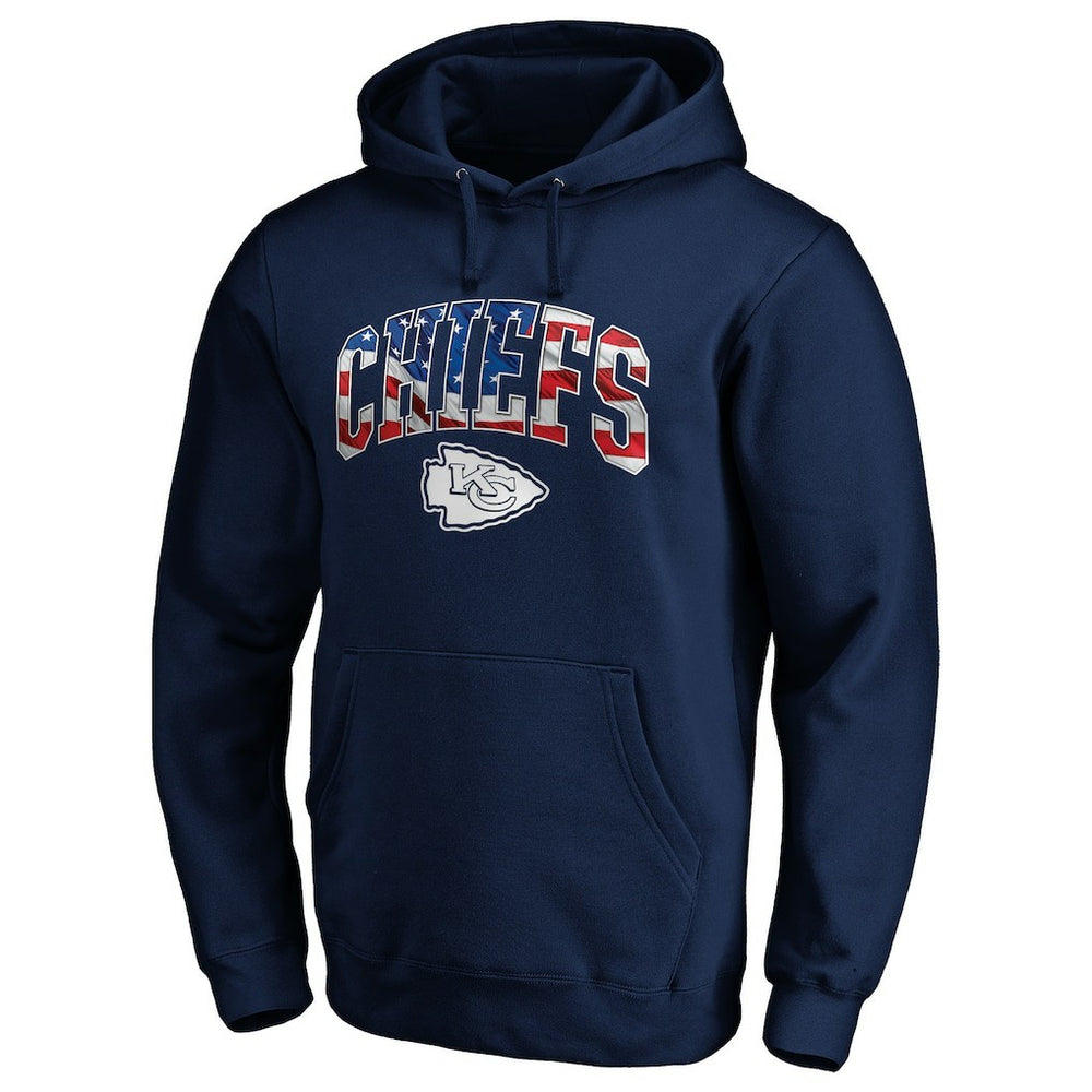 Kansas City Chiefs Banner Wave Pullover Hoodie - Navy Hoodies