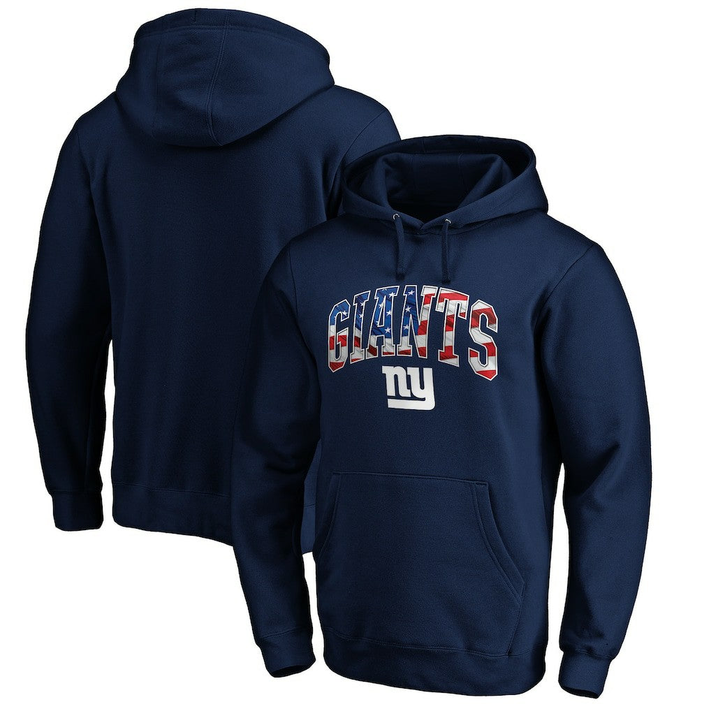 New York Giants Banner Wave Pullover Hoodie - Navy Hoodies