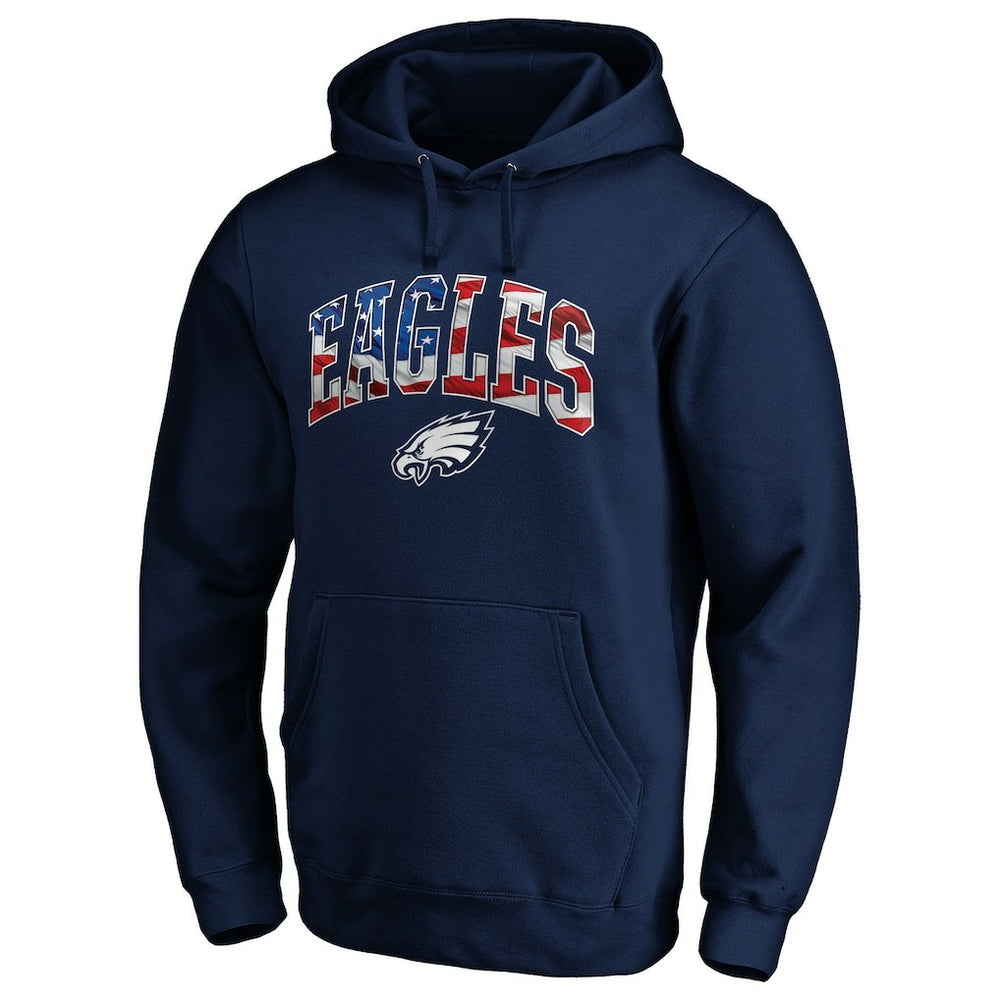Philadelphia Eagles Banner Wave Pullover Hoodie - Navy Hoodies