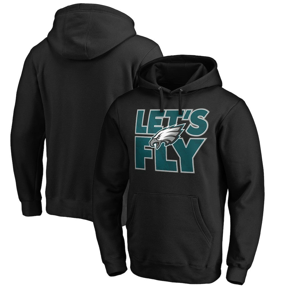 Philadelphia Eagles Hometown Collection Let's Fly Pullover Hoodie - Black Hoodies