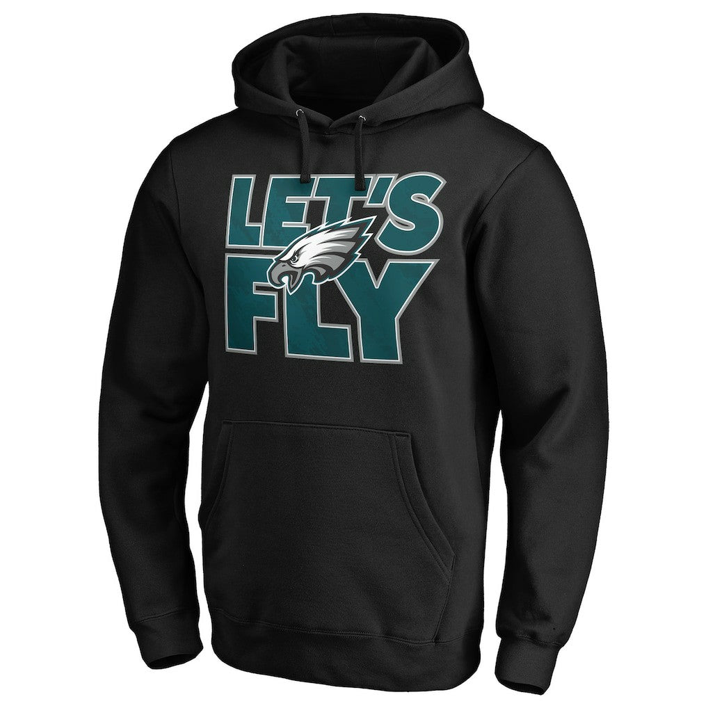 Philadelphia Eagles Hometown Collection Let's Fly Pullover Hoodie - Black Hoodies