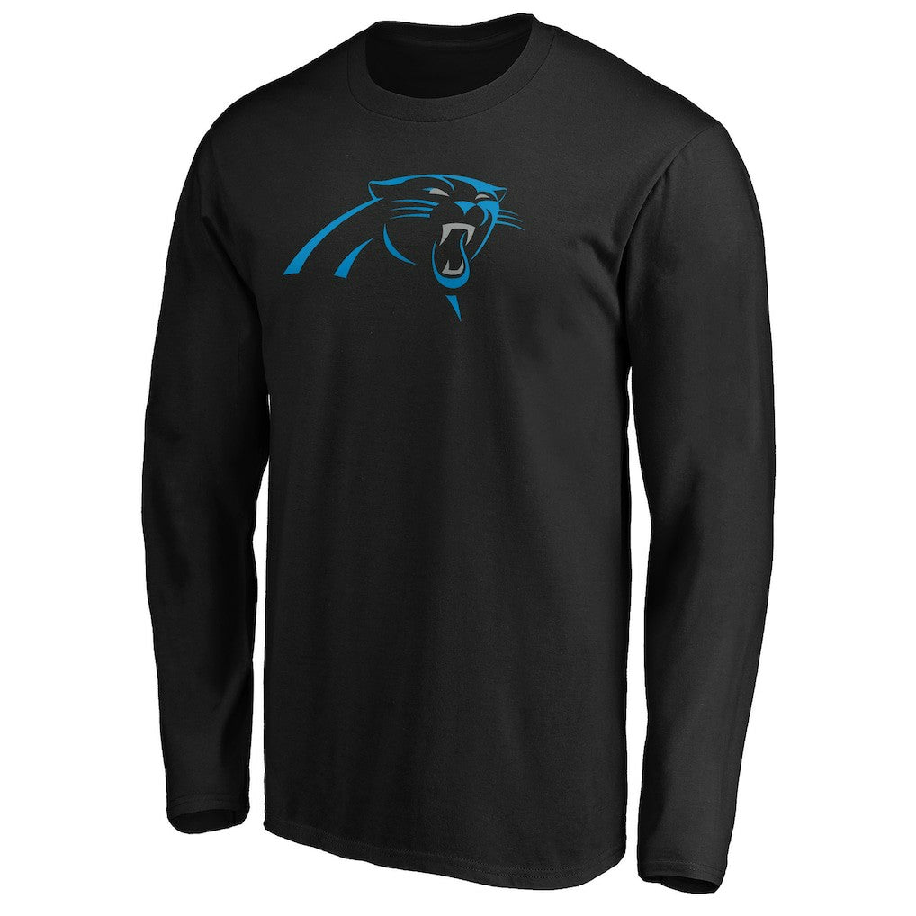 Carolina Panthers Primary Logo Long Sleeve T-Shirt - Black T-shirts