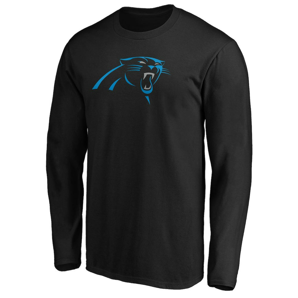 Carolina Panthers Primary Logo Long Sleeve T-Shirt - Black T-shirts