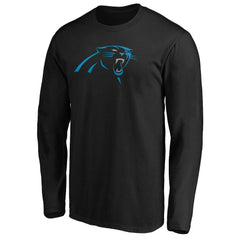Carolina Panthers Primary Logo Long Sleeve T-Shirt - Black T-shirts