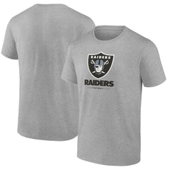 Las Vegas Raiders Team Lockup T-Shirt - Heather Gray T-shirts