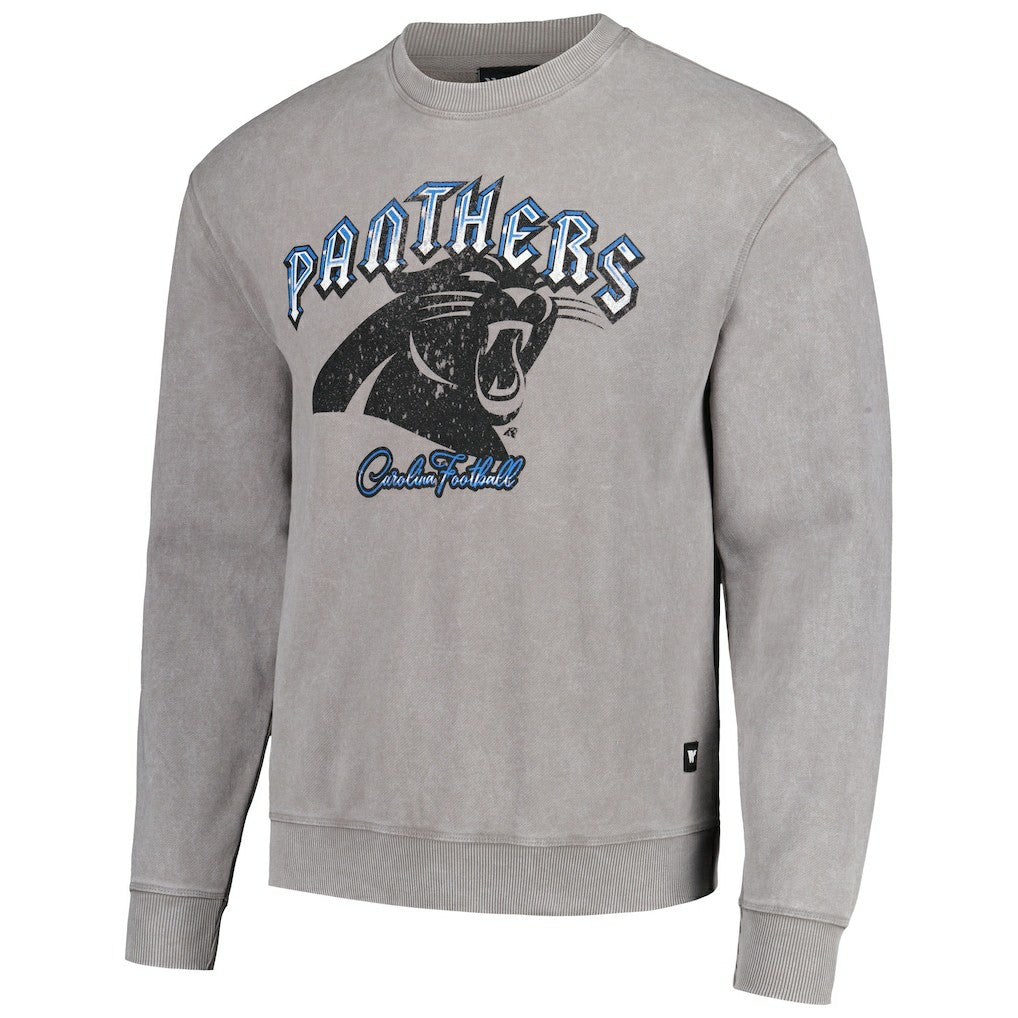 Carolina Panthers The Wild Collective Unisex Distressed Pullover Sweatshirt - Gray Pullover