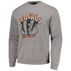 Cincinnati Bengals The Wild Collective Unisex Distressed Pullover Sweatshirt - Gray Pullover