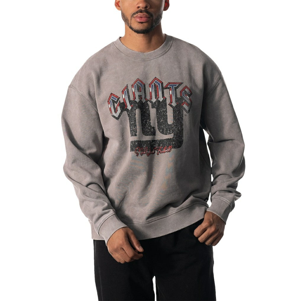 New York Giants The Wild Collective Unisex Distressed Pullover Sweatshirt - Gray Pullover