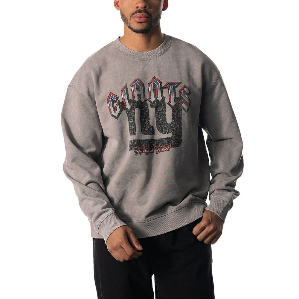 New York Giants The Wild Collective Unisex Distressed Pullover Sweatshirt - Gray Pullover