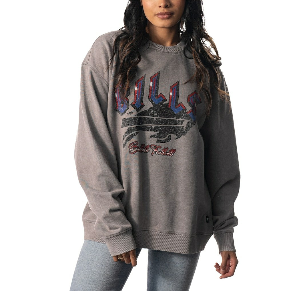 Buffalo Bills The Wild Collective Unisex Distressed Pullover Sweatshirt - Gray Pullover