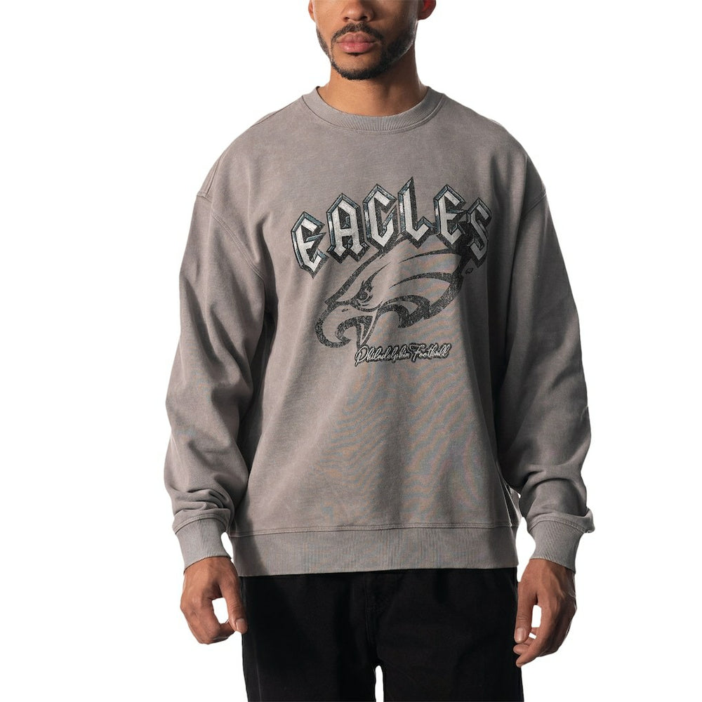 Philadelphia Eagles The Wild Collective Unisex Distressed Pullover Sweatshirt - Gray Pullover