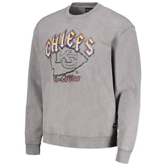 Kansas City Chiefs The Wild Collective Unisex Distressed Pullover Sweatshirt - Gray Pullover