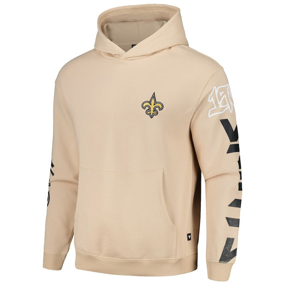 New Orleans Saints The Wild Collective Unisex Heavy Block Pullover Hoodie - Cream Hoodies