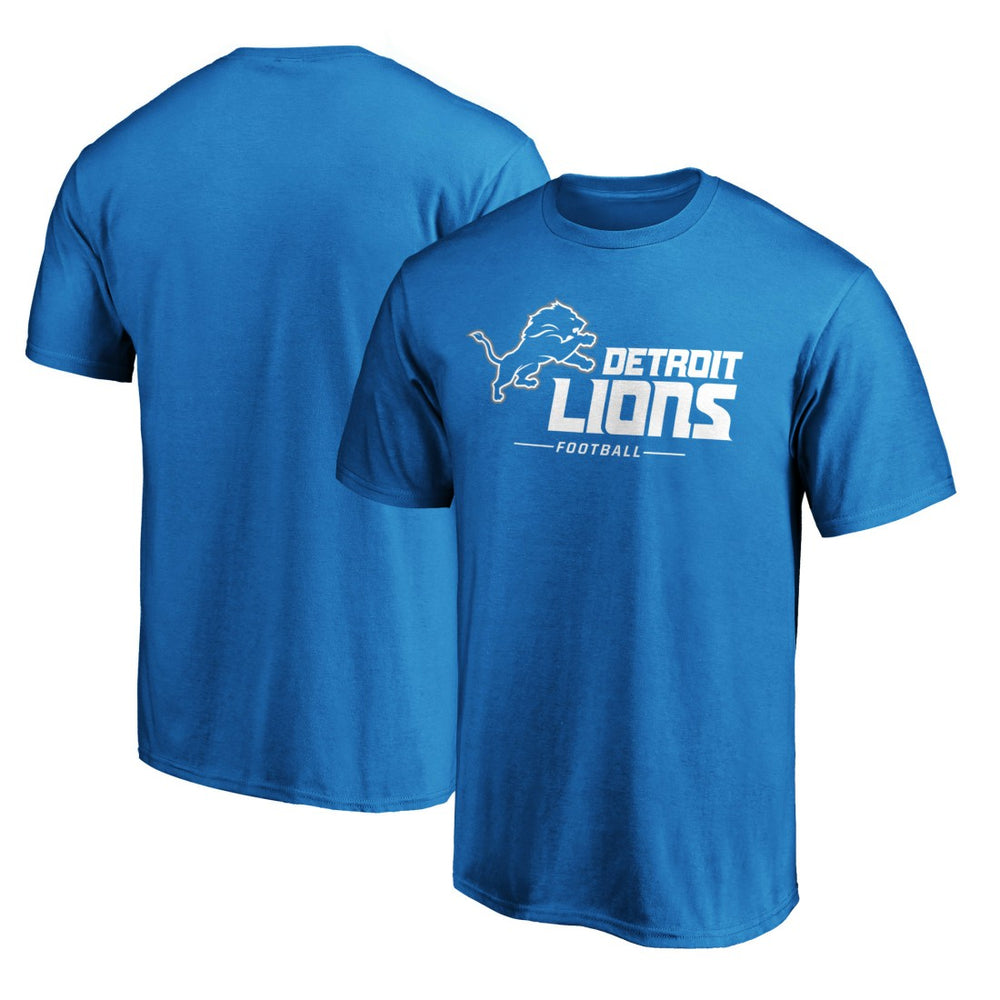 Detroit Lions Team Lockup T-Shirt - Blue T-shirts