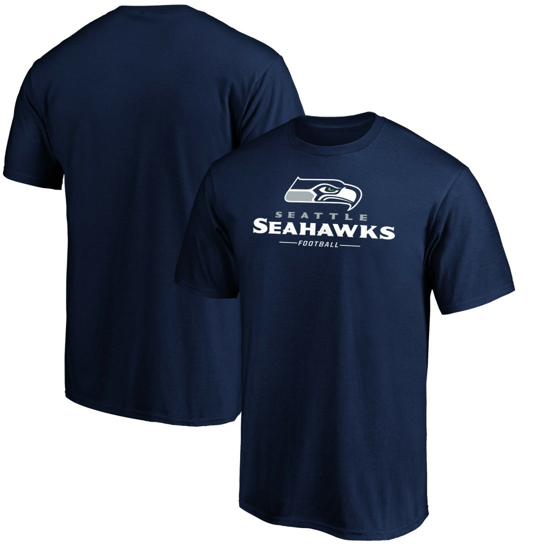 Seattle Seahawks Team Lockup T-Shirt - College Navy T-shirts