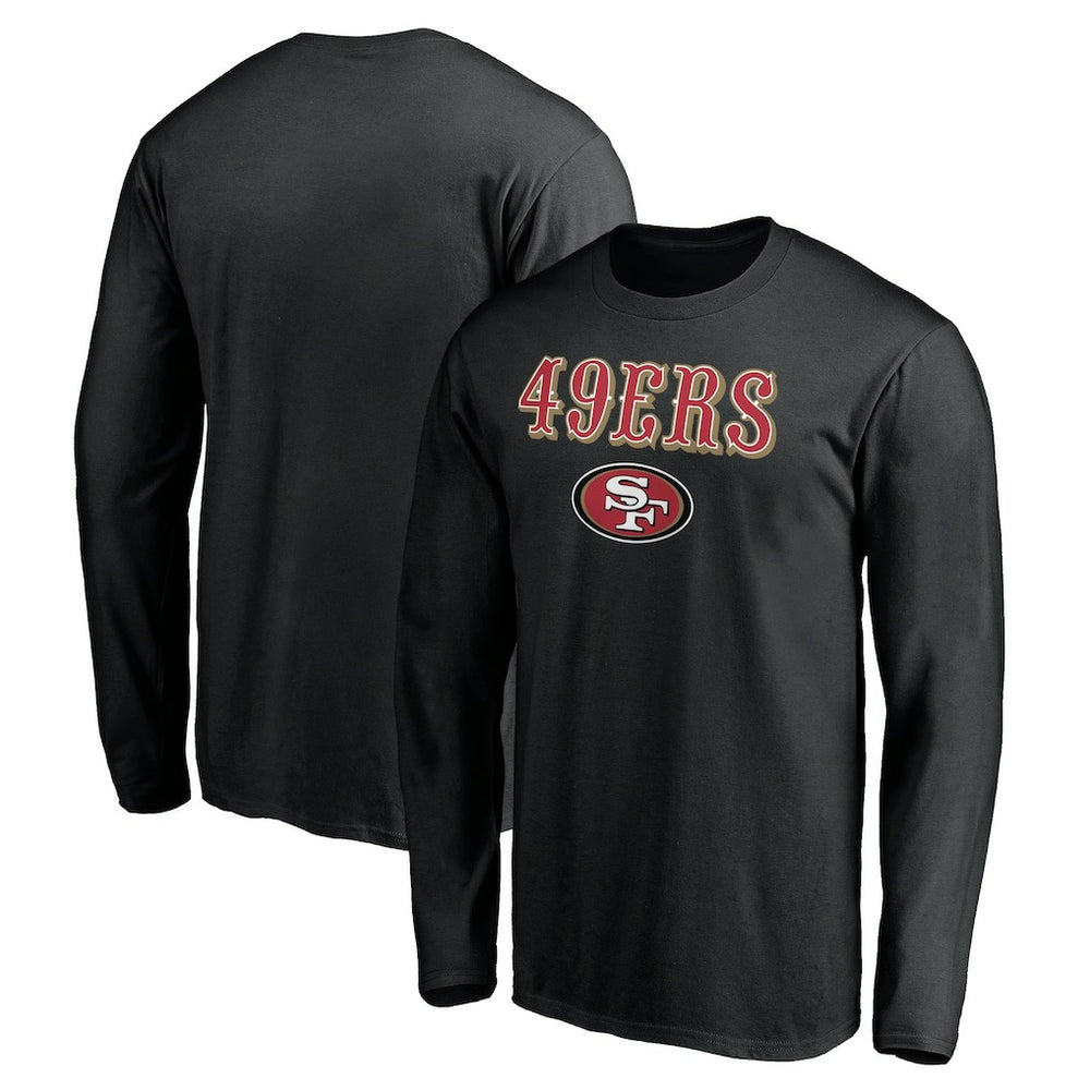 San Francisco 49ers Team Lockup Long Sleeve T-Shirt - Black T-shirts