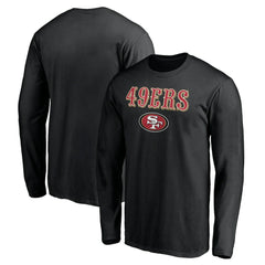 San Francisco 49ers Team Lockup Long Sleeve T-Shirt - Black T-shirts