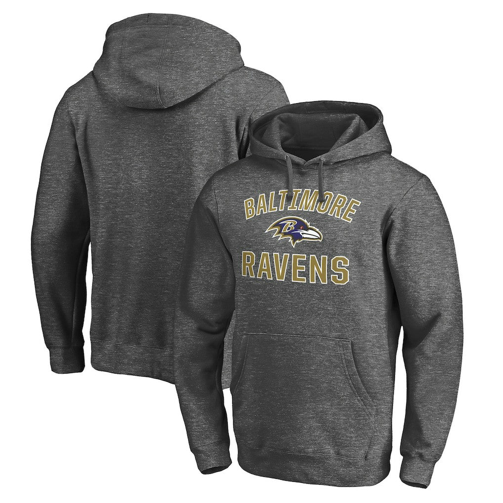 Baltimore Ravens Victory Arch Pullover Hoodie - Charcoal Hoodies