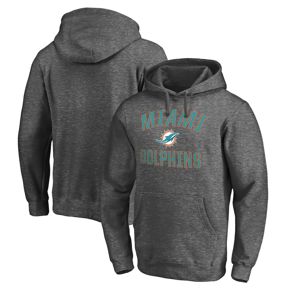 Miami Dolphins Victory Arch Pullover Hoodie - Charcoal Hoodies