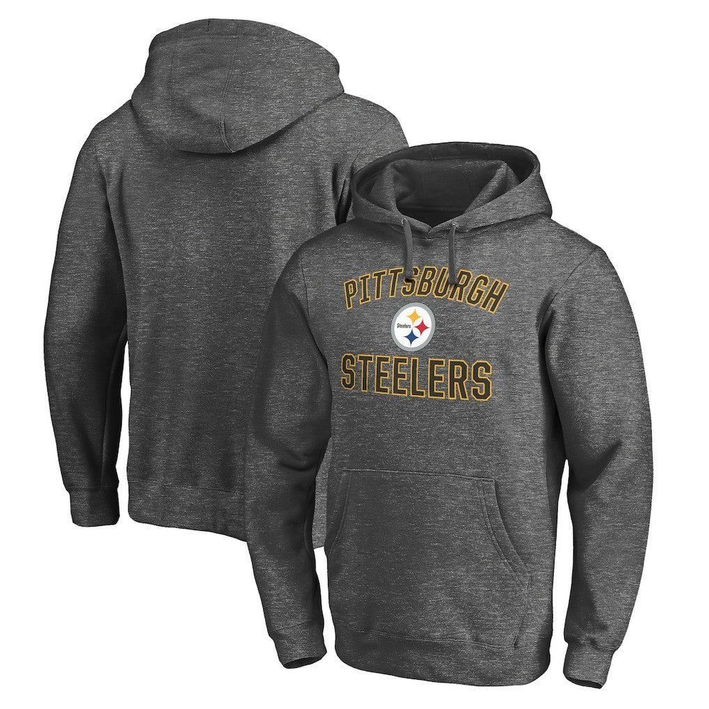 Pittsburgh Steelers Victory Arch Pullover Hoodie - Charcoal Hoodies