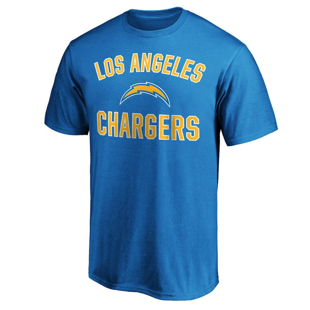 Los Angeles Chargers Victory Arch T-Shirt - Powder Blue T-shirts