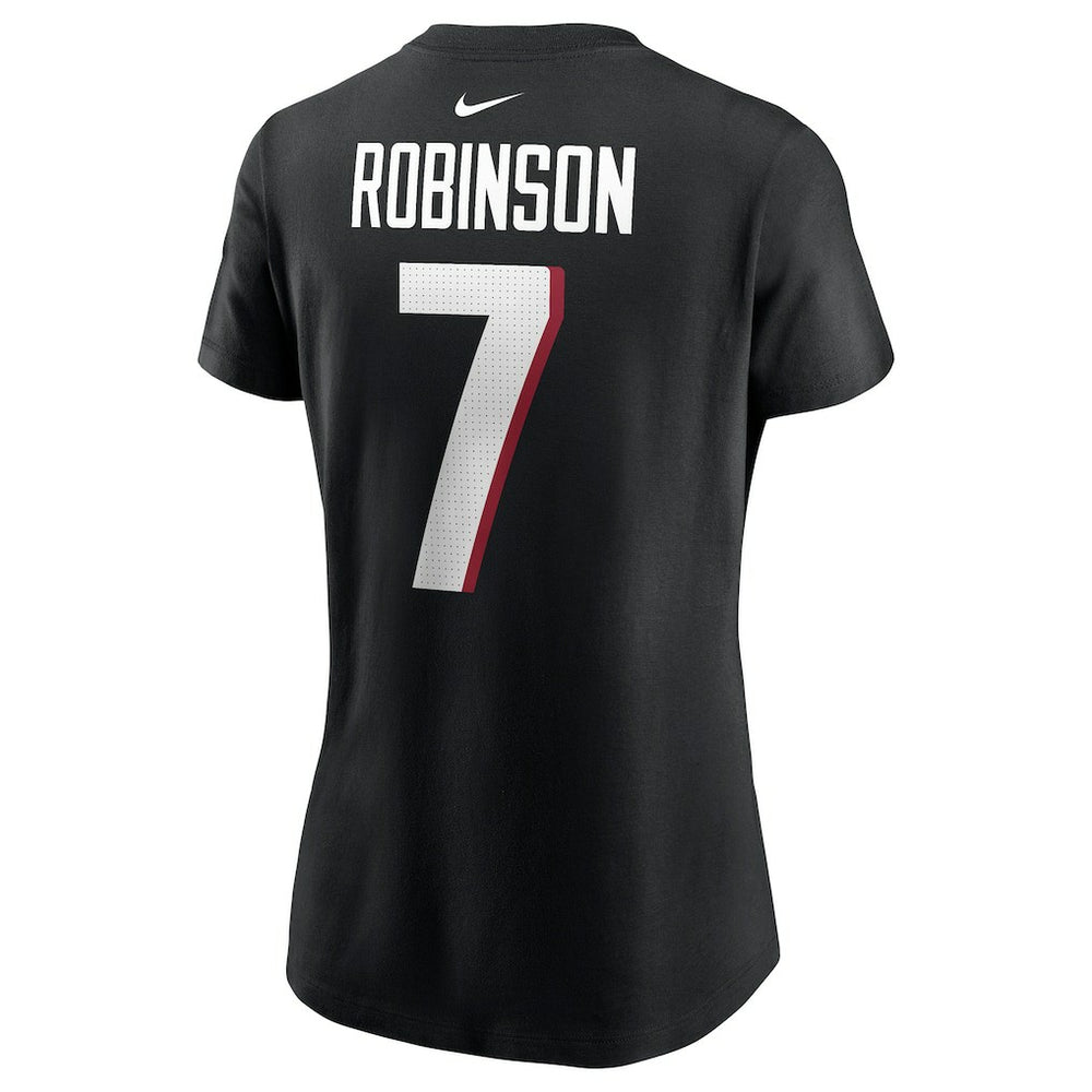 Bijan Robinson Atlanta Falcons Women's Player Name & Number T-Shirt - Black T-shirts
