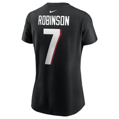 Bijan Robinson Atlanta Falcons Women's Player Name & Number T-Shirt - Black T-shirts