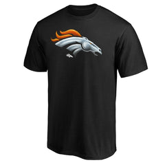 Denver Broncos Midnight Mascot Team Logo T-Shirt - Black T-shirts